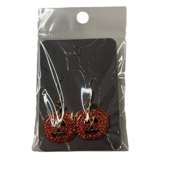 Pumpkin diamond earrings - Picture 4 of 4
